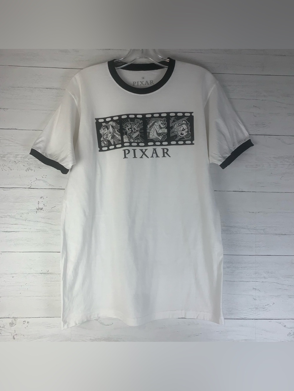 Ripple Junction Disney Pixar Film Strip Ringer T-Shirt size M